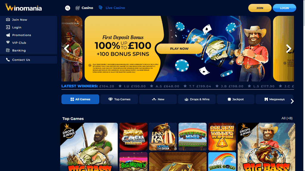 WinOMania Casino Site Review (2025) - Rewarding VIP Program WinOMania Casino Site Review (2025) - Rewarding VIP Program